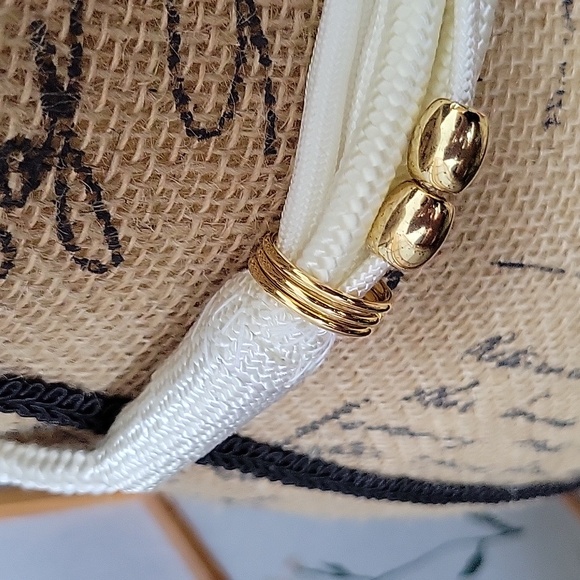 Gold Medallion White Braid Belt - Picture 2 of 4